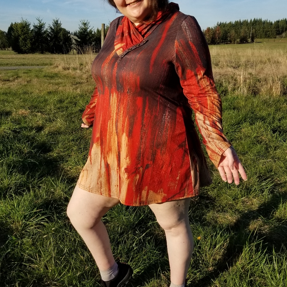 Azalea by Firmiana rust tunic dress - Picture 2 of 5